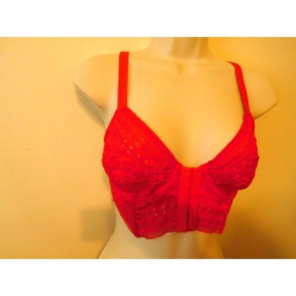 Free People 34D Bra Bustier Summer RED Intimate Underwire Lace NEW - Picture 6 of 8